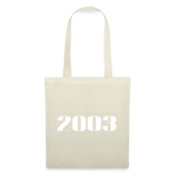 2003 - Geschenk geboren im Jahr 2003 - Stoffbeutel - Natur - Vorne