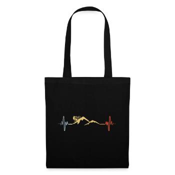 Battement de cœur d’un vététiste - Sac en tissu - noir - Devant