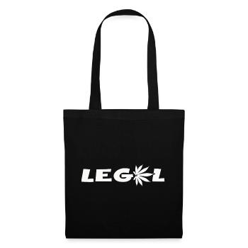 Cannabis Leaf Legal Cannabis Club High Indica Weed - Sac en tissu - noir - Devant