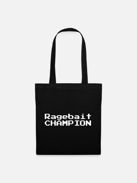 Ragebait CHAMPION weiss - Stoffbeutel - Schwarz