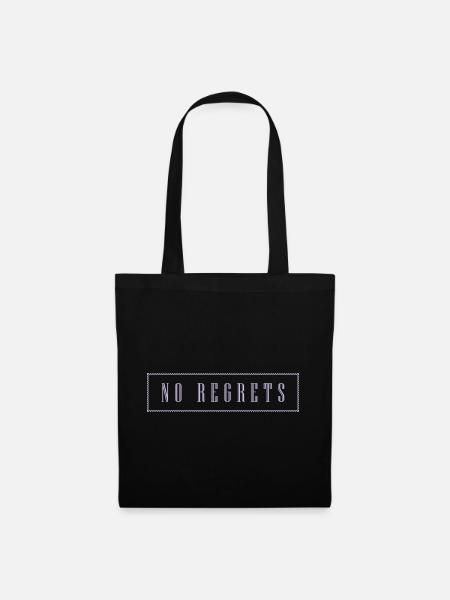 NO REGRETS - Stoffbeutel - Schwarz