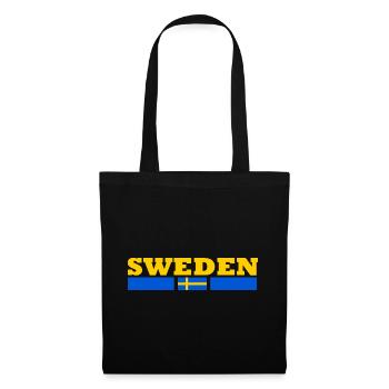Schweden Flagge - Stoffbeutel - Schwarz - Vorne