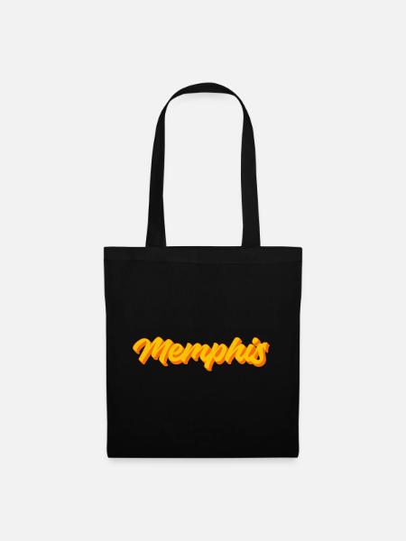 Memphis Retro Script Sunset - Stoffbeutel - Schwarz