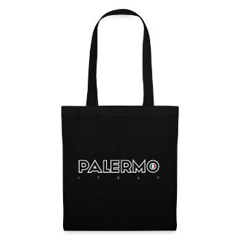 Palermo Italien Emblem Grafik - Stoffbeutel - Schwarz - Vorne