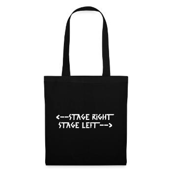 scène droite étape gauche Blanc - Sac en tissu - noir - Devant