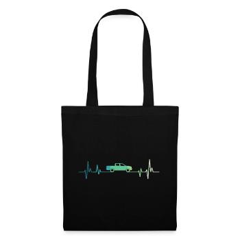 Pick-up heartbeat off-road car - Tote Bag - black - Front