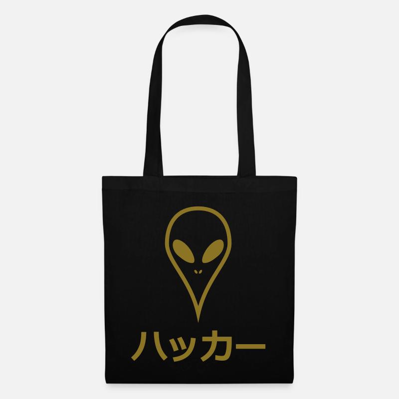 Japanese hacker alien - Tote Bag - black