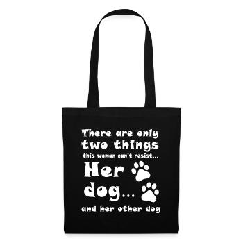Chemise Amante Chien - Sac en tissu - noir - Devant