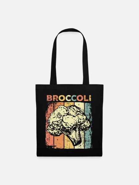 Brokkoli - Stoffbeutel - Schwarz