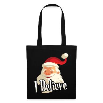 Santa Claus - Je crois - Sac en tissu - noir - Devant
