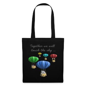 Ballons à air chaud colorés - Sac en tissu - noir - Devant