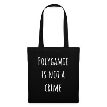 La polygamie n’est pas un t-shirt de crime - Sac en tissu - noir - Devant