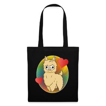 Alpagas - Sac en tissu - noir - Devant