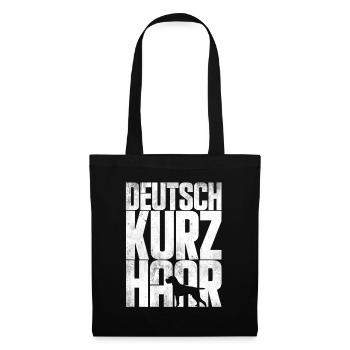 Deutsch Kurzhaar Jagd Hund Kurz Haar Geschenk - Stoffbeutel - Schwarz - Vorne