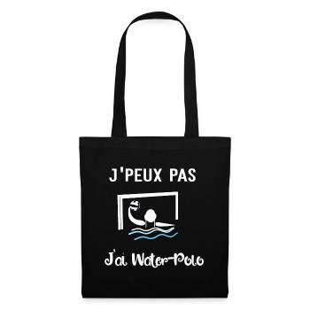 j'peux pas j'ai water polo - Sac en tissu - noir - Devant