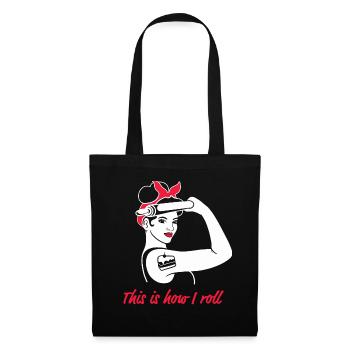 bake women power feminism funny baker - Tote Bag - black - Front