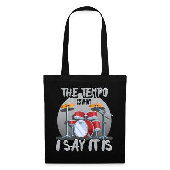 Drums Statement Drummer Drums disant cadeau - Sac en tissu - noir - Devant