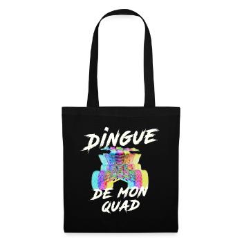 Quad: Crazy quad T-shirt, multi-coloured quad - Tote Bag - black - Front