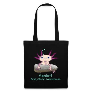 Iconic Axolotl Chilling, Hand Drawn - Tote Bag - black - Front