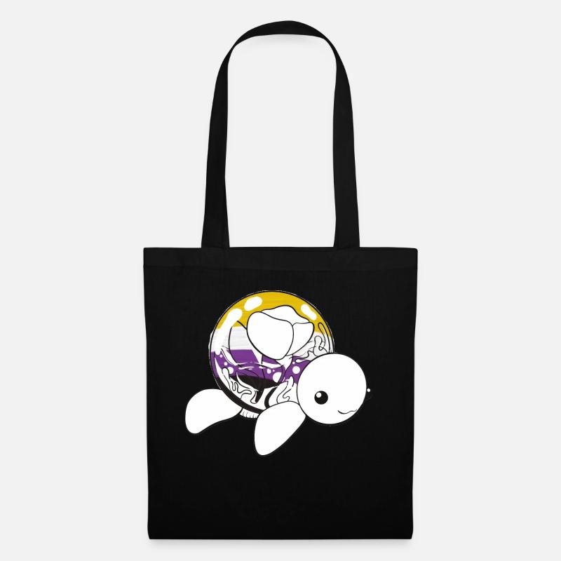 Non binary turtle - Tote Bag - black