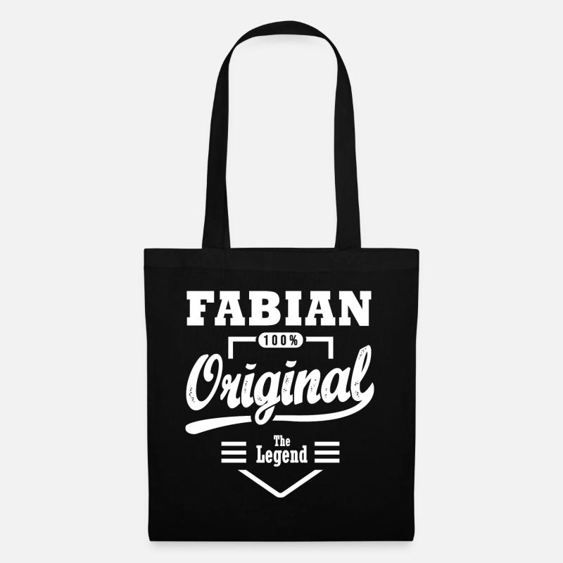 Fabian original personalisiertes Geschenk Vorname fabian - Stoffbeutel - Schwarz