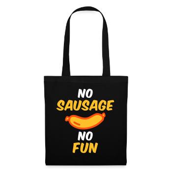 Pas de saucisse pas de plaisir - Sac en tissu - noir - Devant