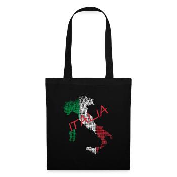 Italia Italy Italien - Stoffbeutel - Schwarz - Vorne