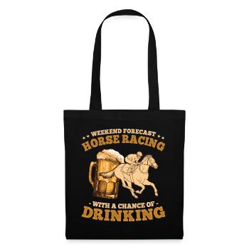 Chevaux et bière Équitation Amateurs de chevaux - Sac en tissu - noir - Devant