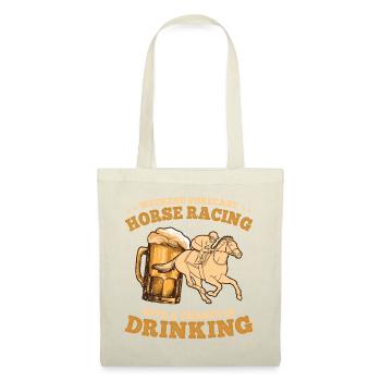 Chevaux et bière Équitation Amateurs de chevaux - Sac en tissu - nature - Devant