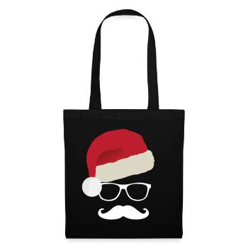 Santa Claus, sunglasses, mustache | Christmas - Tote Bag - black - Front