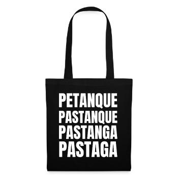 pétanque, pétanque humour, jouer à la pétanque - Sac en tissu - noir - Devant