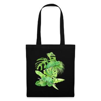 Chameleon, green chameleon lizards - Tote Bag - black - Front