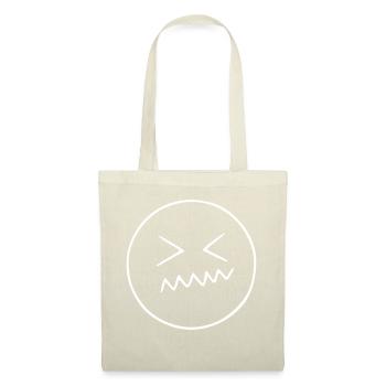 Emoji sketch blanc agacé - Sac en tissu - nature - Devant