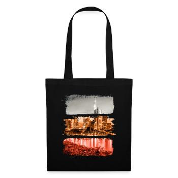 Frankfurt Vintage Retro Germany City Skyline - Tote Bag - black - Front