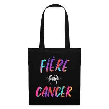 Fière cancer cadeau cancer signe zodiaque humour - Sac en tissu - noir - Devant
