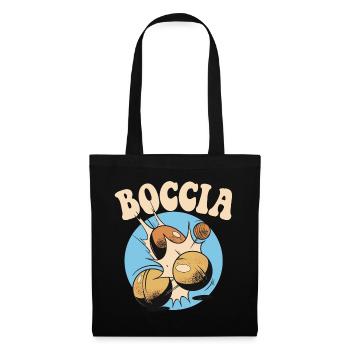 Bocciaspieler Bekleidung mit Boccia Kugeln Boccia - Stoffbeutel - Schwarz - Vorne