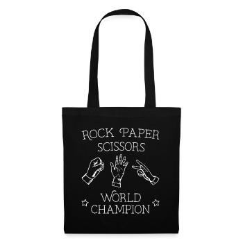 Rock Paper Scissors World Champion - Tote Bag - black - Front