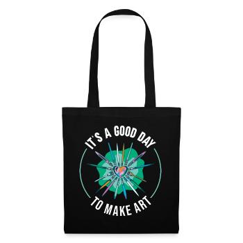 Professeur d’art Drôle de dicteur Cours d’art Cours d’art - Sac en tissu - noir - Devant