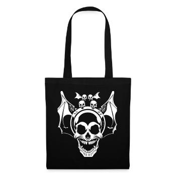 Horror Skull Skull Art Skull Gothic Heavy Metal - Tote Bag - black - Front