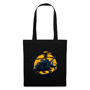 Illustration d’hélicoptère - Sac en tissu - noir - Devant