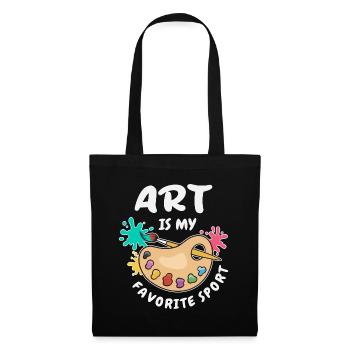 L’art est mon sport préféré - Sac en tissu - noir - Devant