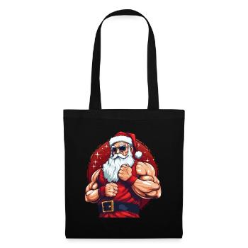 Bad Santa Santa Christmas Muscular Cool - Tote Bag - black - Front