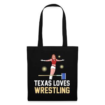 Texas Wrestling Design für stolze texanische Fans - Stoffbeutel - Schwarz - Vorne