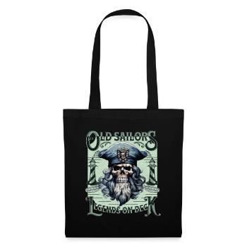 Sailor Skull Skull Captain Ahoy Ship - Tote Bag - black - Front