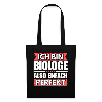 Einfach ein Perfekter Biologe - Stoffbeutel - Schwarz - Vorne