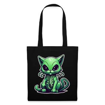 Les chats sont des extraterrestres - Sac en tissu - noir - Devant