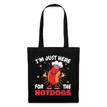 I'm Just Here For The Hot Dogs Lustiges Hot Dog - Tote Bag - black - Front