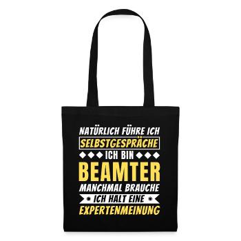 Ich führe Selbstgespräche - Beamter Edition - Stoffbeutel - Schwarz - Vorne