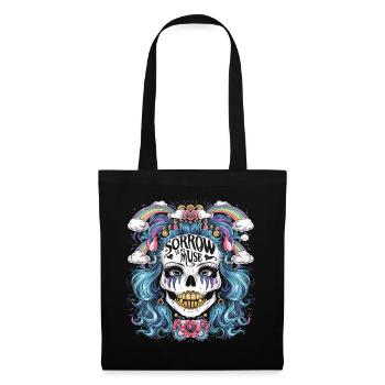 Colorful skeleton with sarcastic saying - Tote Bag - black - Front