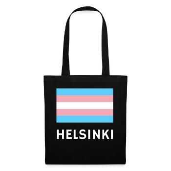 Trans Pride Flag Helsinki - Tote Bag - black - Front